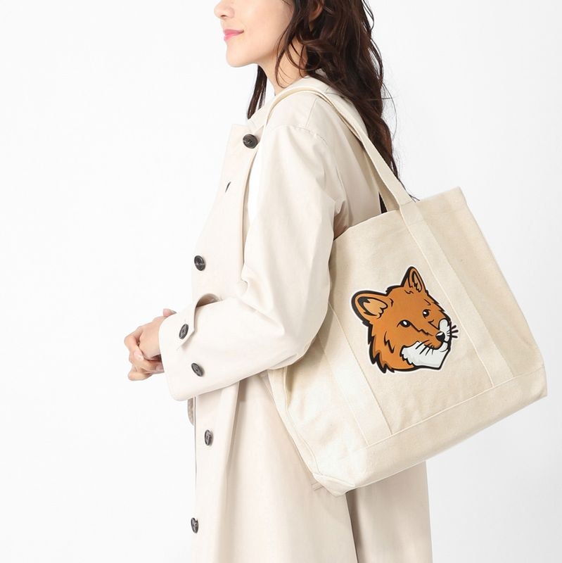 MAISON KITSUNE メゾンキツネ トートバッグ/FOX HEAD TOTE BAG