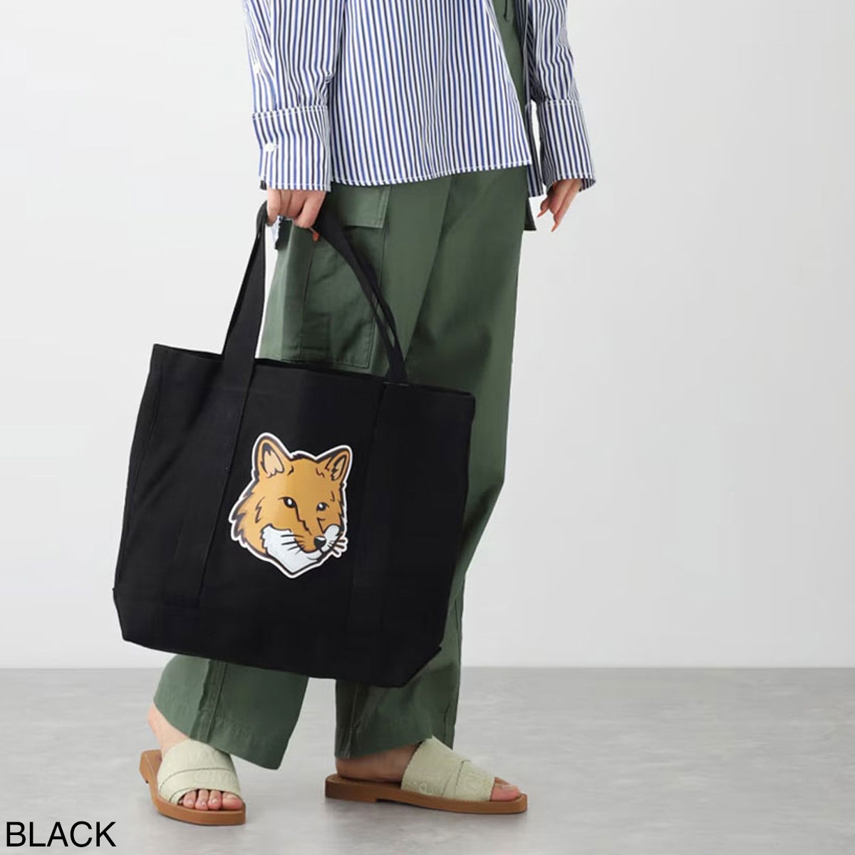 アウトレット】MAISON KITSUNE メゾンキツネ トートバッグ/FOX HEAD