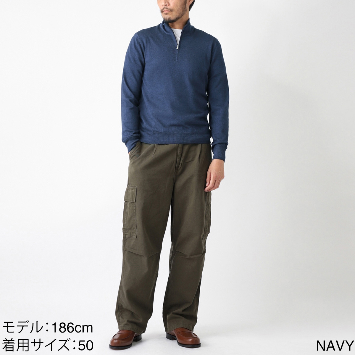 Gran Sasso グランサッソ ハーフジップニット/VINTAGE【大きいサイズあり】 メンズ