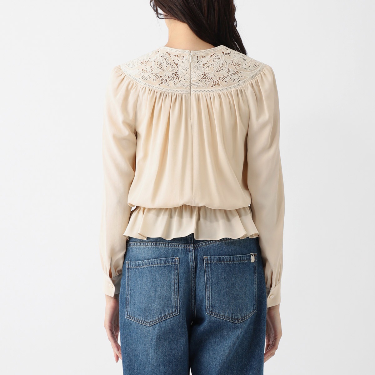 アウトレット】CELINE セリーヌ ブラウス/BLOUSE ENCOLURE GUIPURE