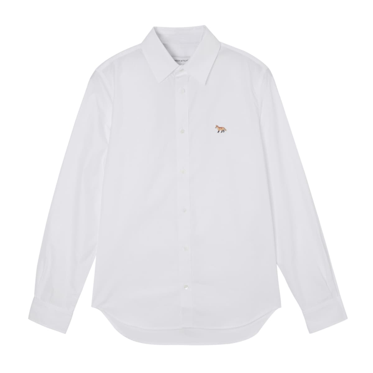 MAISON KITSUNE メゾンキツネ 長袖レギュラーカラーシャツ/CLASSIC SHIRT WITH BABY FOX PATCH IN COTTON POPLIN メンズ