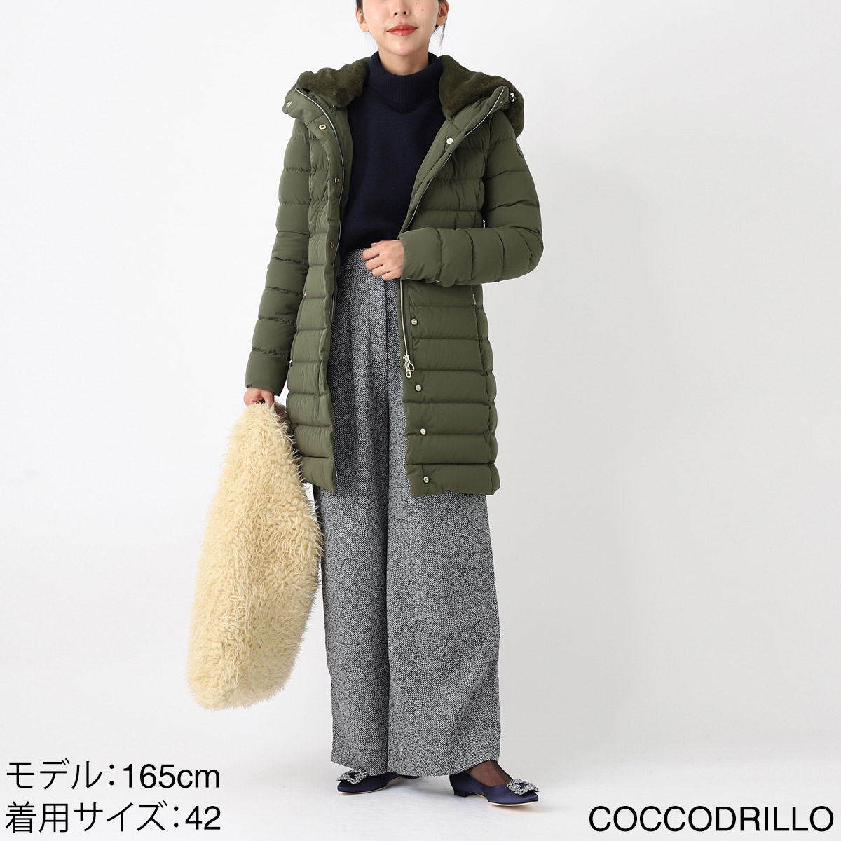 CAPE HORN ケープホーン ダウンコート/SANTACRUZ ECO FUR【大きいサイズあり】 レディース
