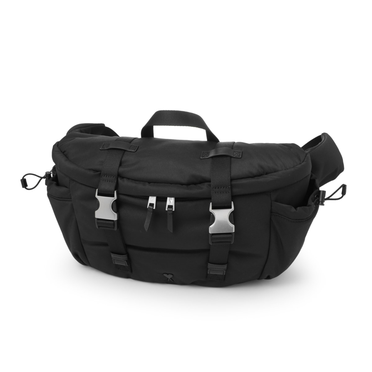 【男女兼用】AMI PARIS ハートウエストバッグ バムバッグ/黑 AMI PARIS ハートウエストバッグ バムバッグ BLACK 関税込】新作◇AMI