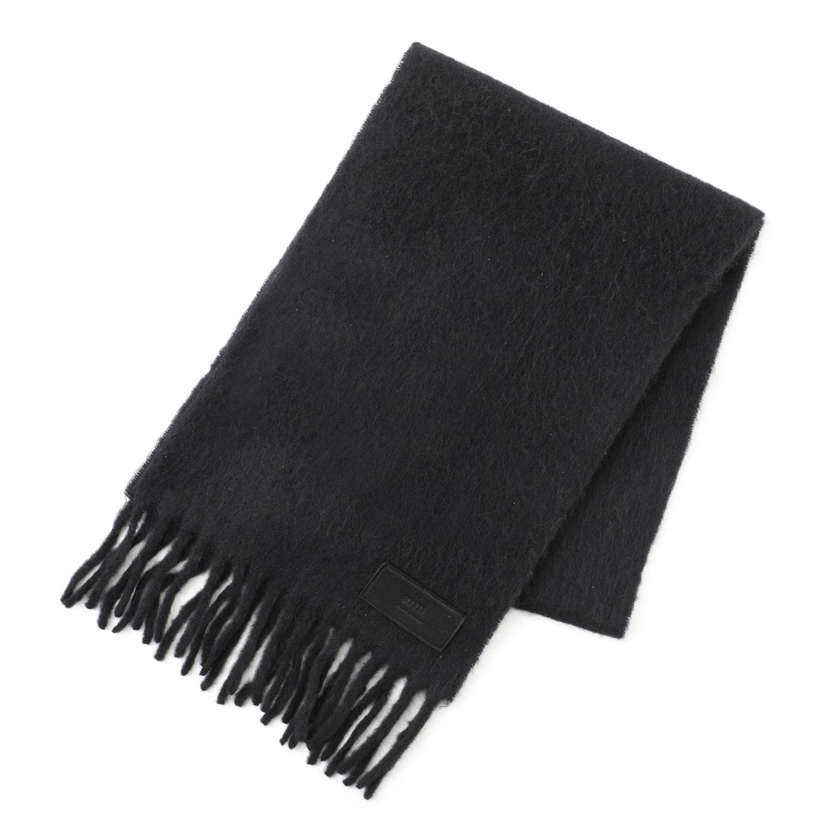 マフラー・ストール AMI PARIS Army common logo patch noir muffler USF417 AA0003 AMI アミ マフラー/OVERSIZE AMI SCARF | メンズ・ブランド一覧
