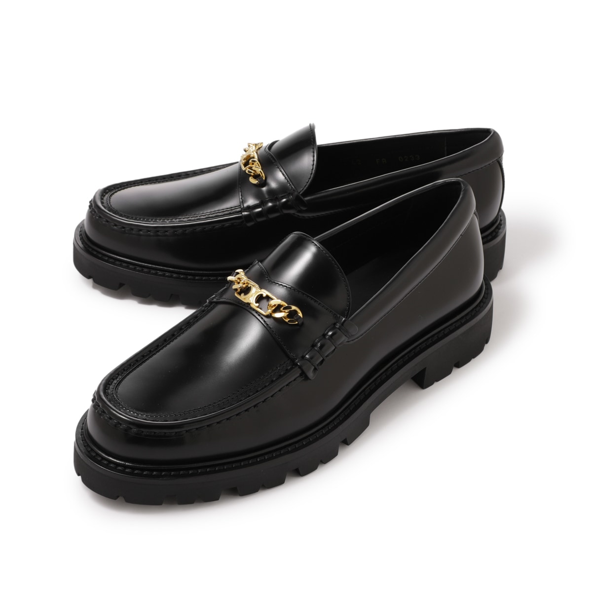 【アウトレット】【ラスト1点】CELINE セリーヌ ローファー/MARGARET TRIOMPHE CHAIN CHUNKY LOAFER【大きいサイズあり】 メンズ