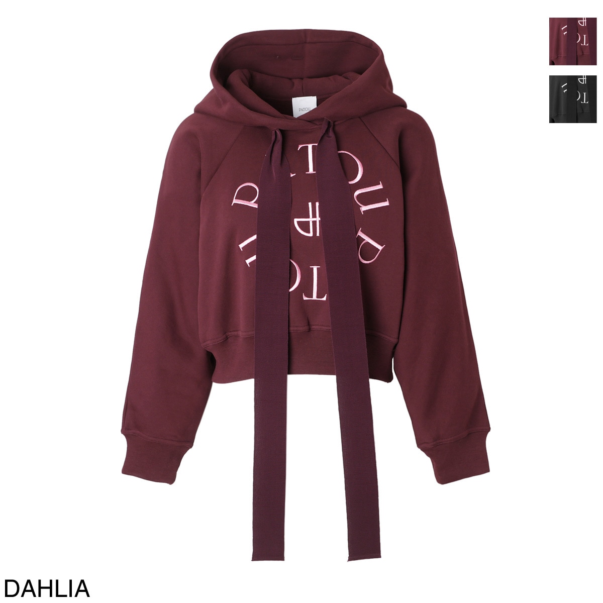 Patou パトゥ パーカ/フーディ/CROPPED MEDALLION LOGO HO レディース 