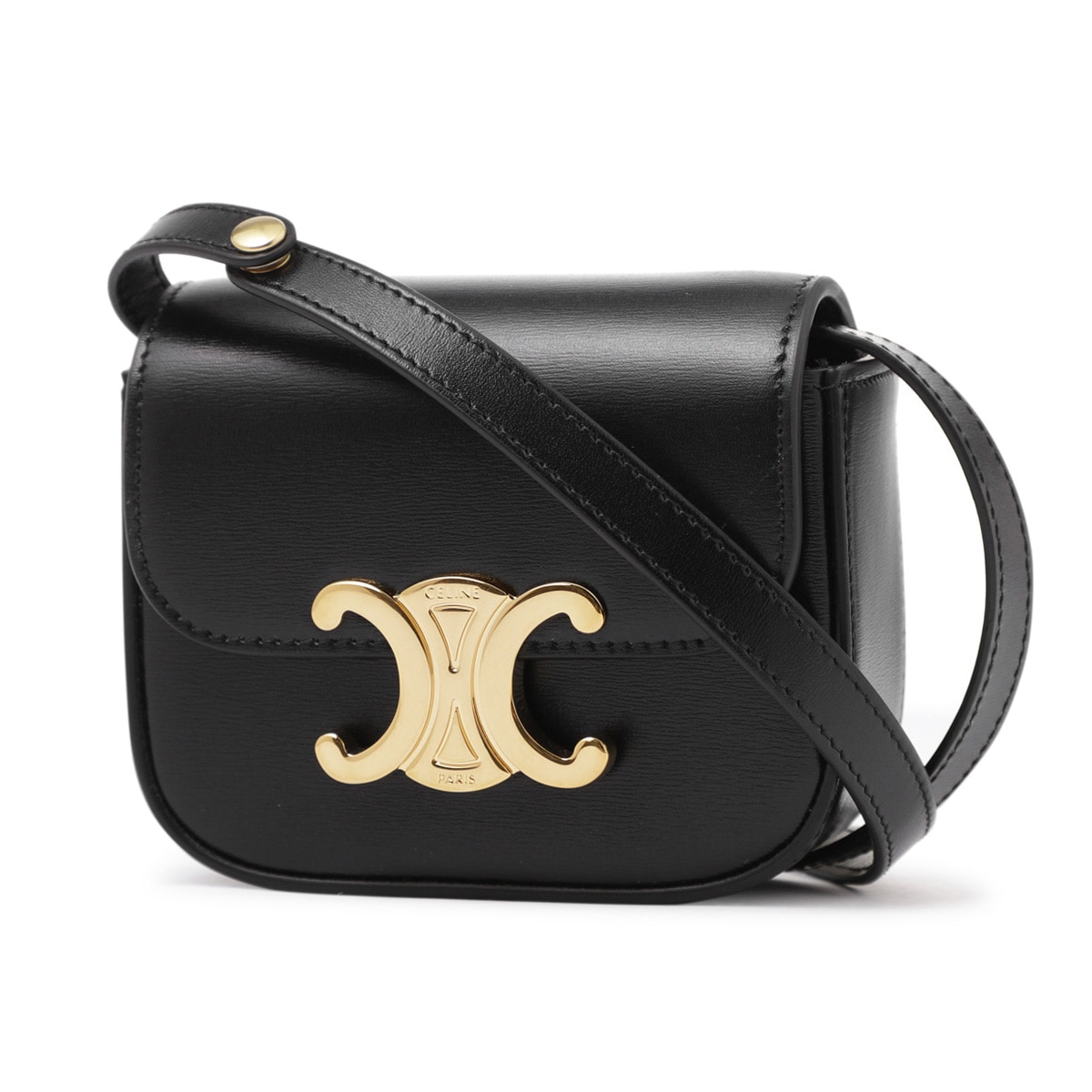 セリーヌ　ショルダーバッグ CELINE セリーヌ ロゴ ショルダーバッグ カーフ レディース