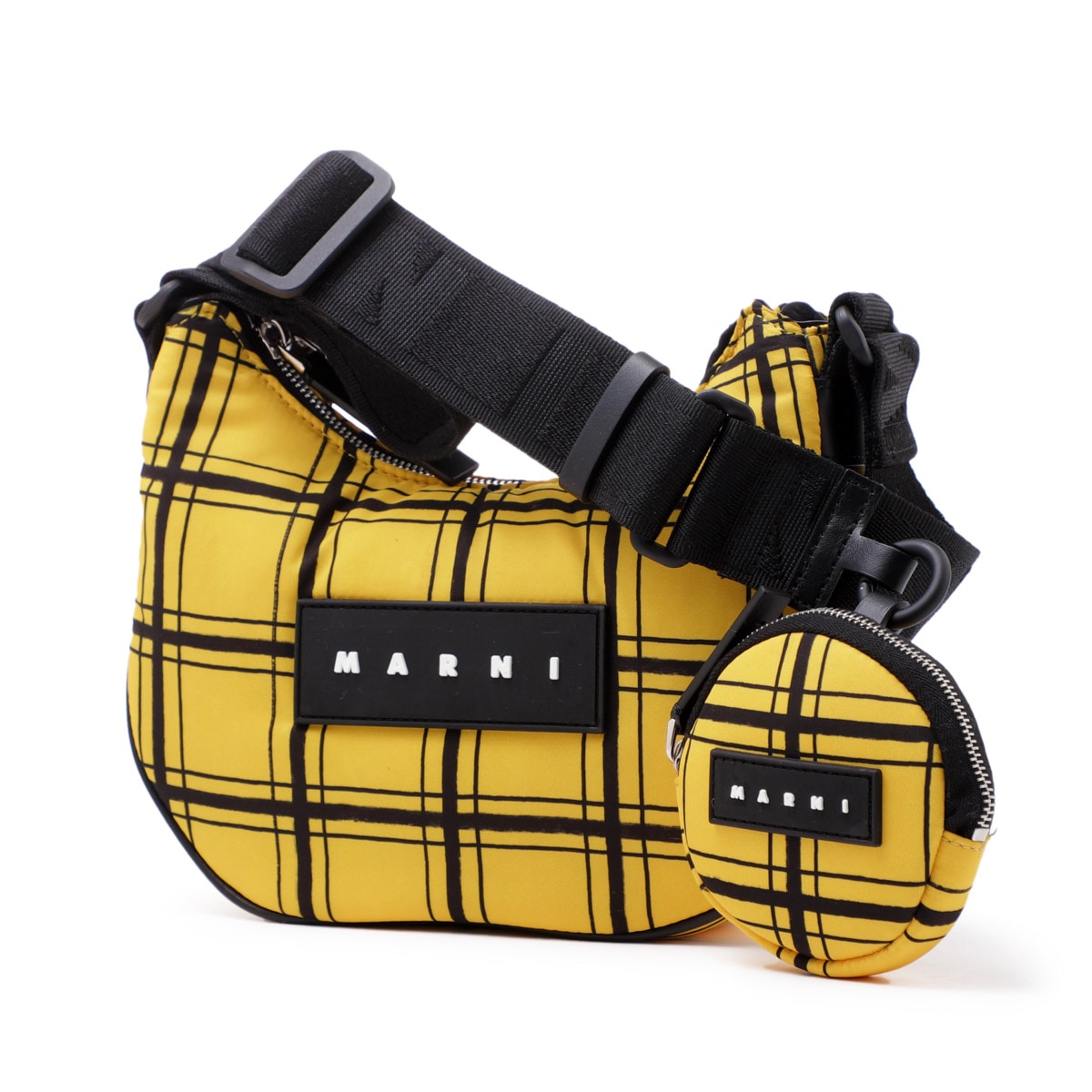 MARNI マルニ ホーボーバッグ/ショルダーバッグ/PUFF HOBO SMALL CHECK PRINT レディース