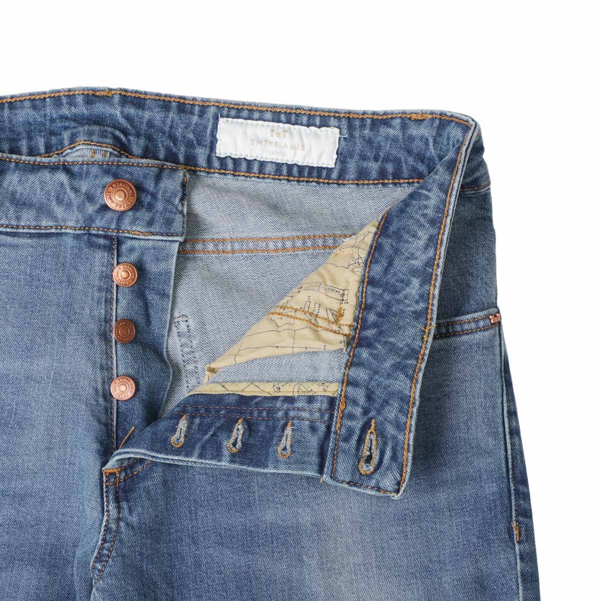 entre amis アントレアミ ボタンフライジーンズ/5 TK DENIM CORTO【大きいサイズあり】 メンズ