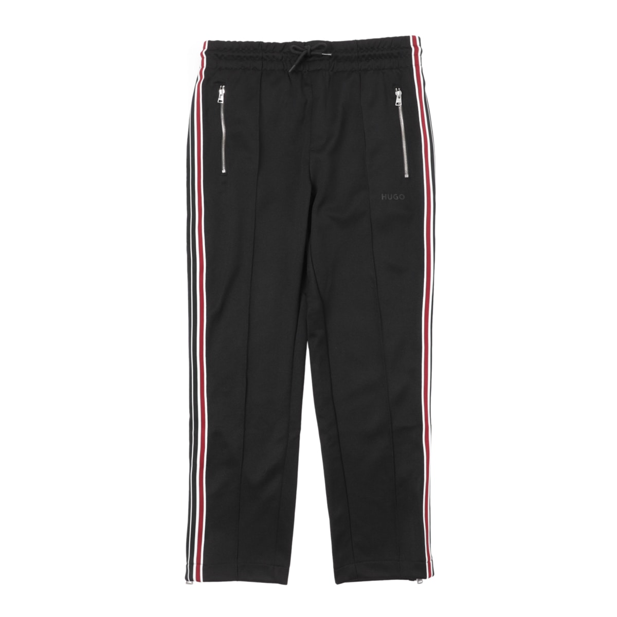HUGO BOSS トラックパンツ ブラック×レッド メンズ M HUGO HUGOBOSS ヒューゴヒューゴボス トラックパンツ/DARST メンズ