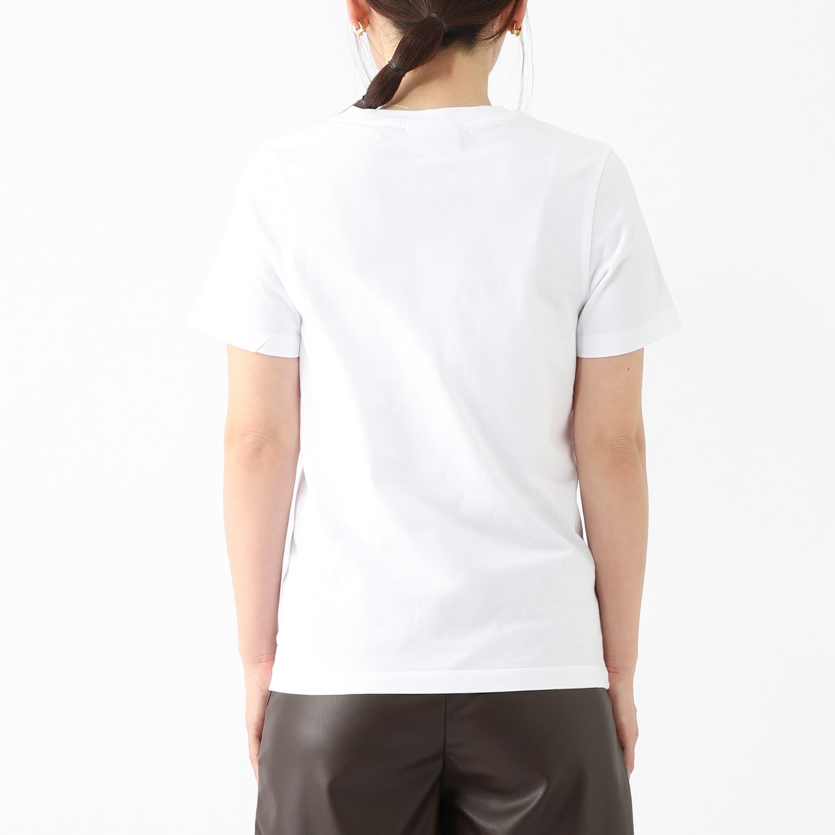 【アウトレット】『ネコポス対応(1点まで)』MAISON KITSUNE メゾンキツネ クルーネックTシャツ/DRESSED FOX REGULAR TEE-SHIRT レディース