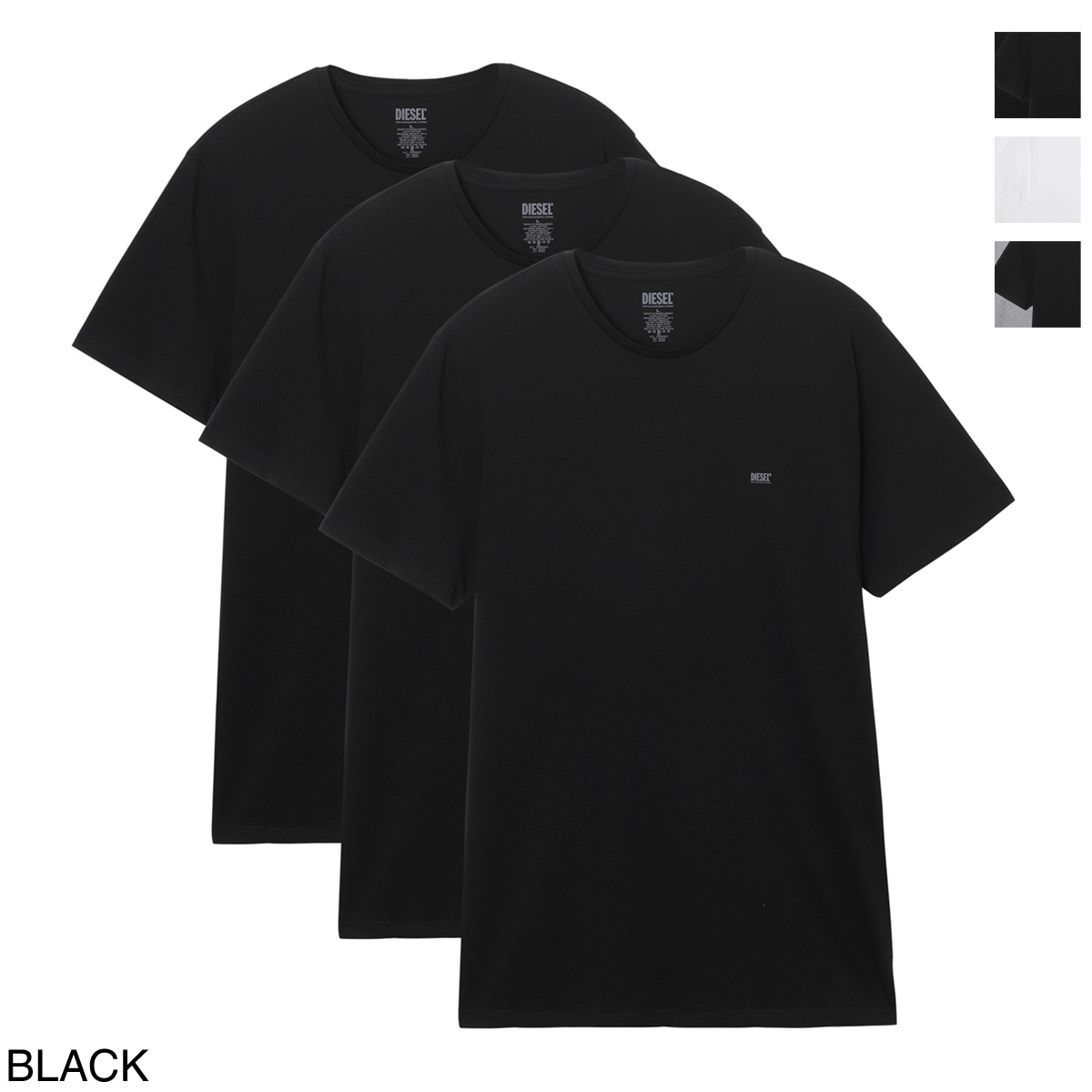 【アウトレット】DIESEL ディーゼル クルーネック Tシャツ 3枚セット/UMTEE-JAKETHREEPACK 【返品交換不可】 メンズ