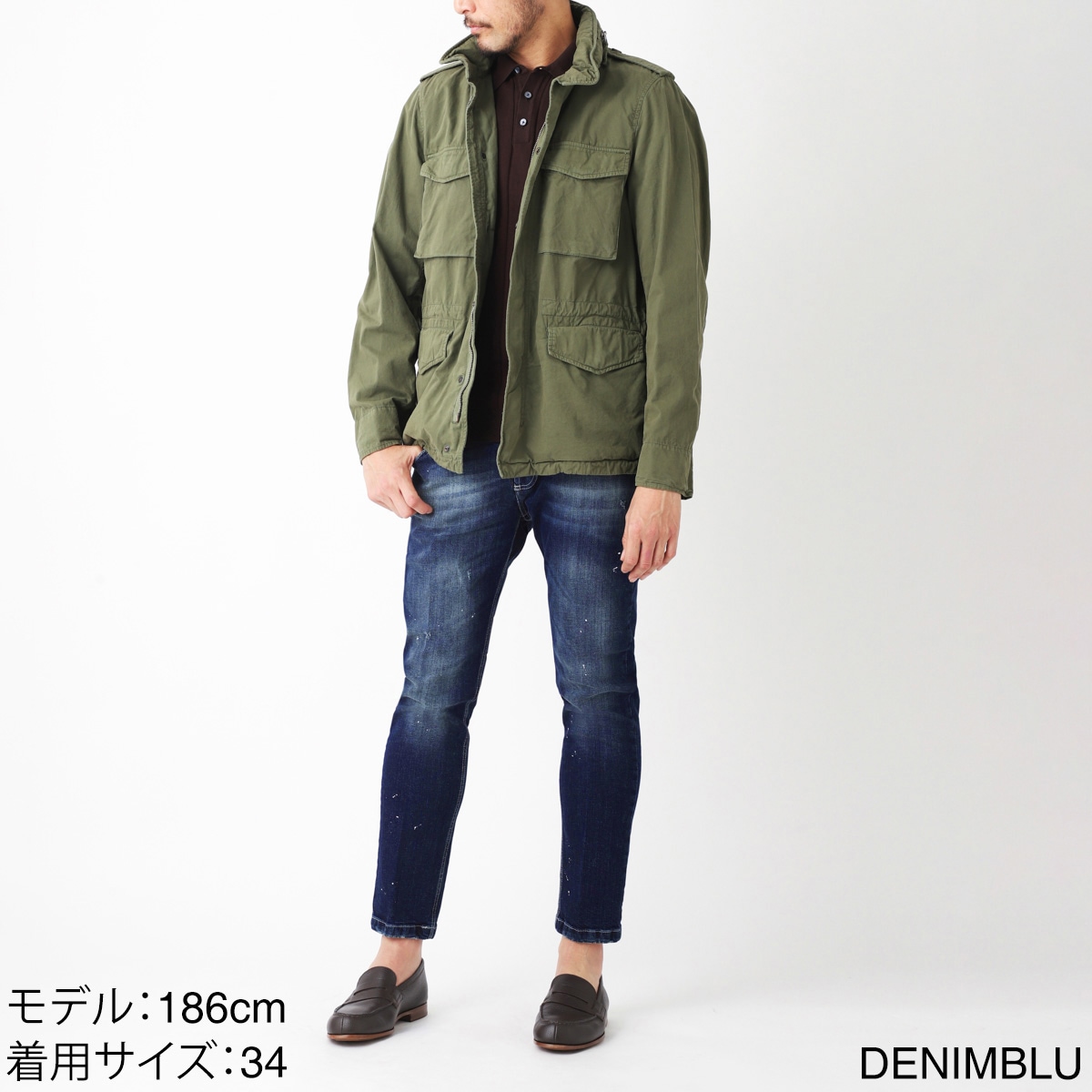 entre amis アントレアミ ボタンフライジーンズ/5 TK DENIM CORTO 