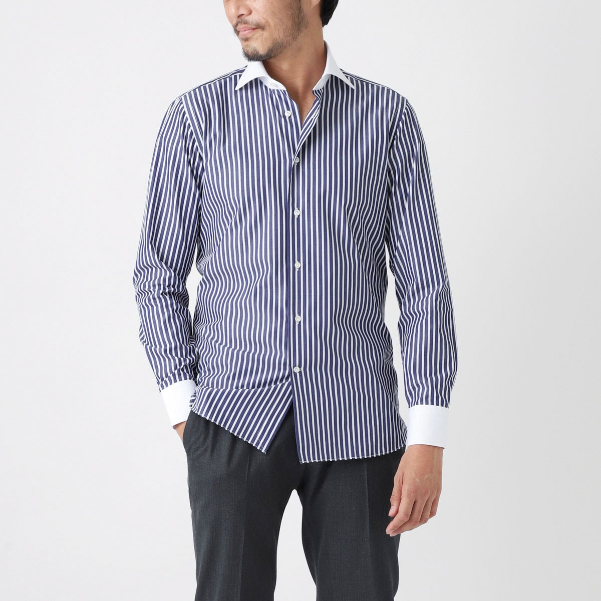 アウトレット】【ラスト1点】BORRIELLO ボリエッロ クレリックシャツ