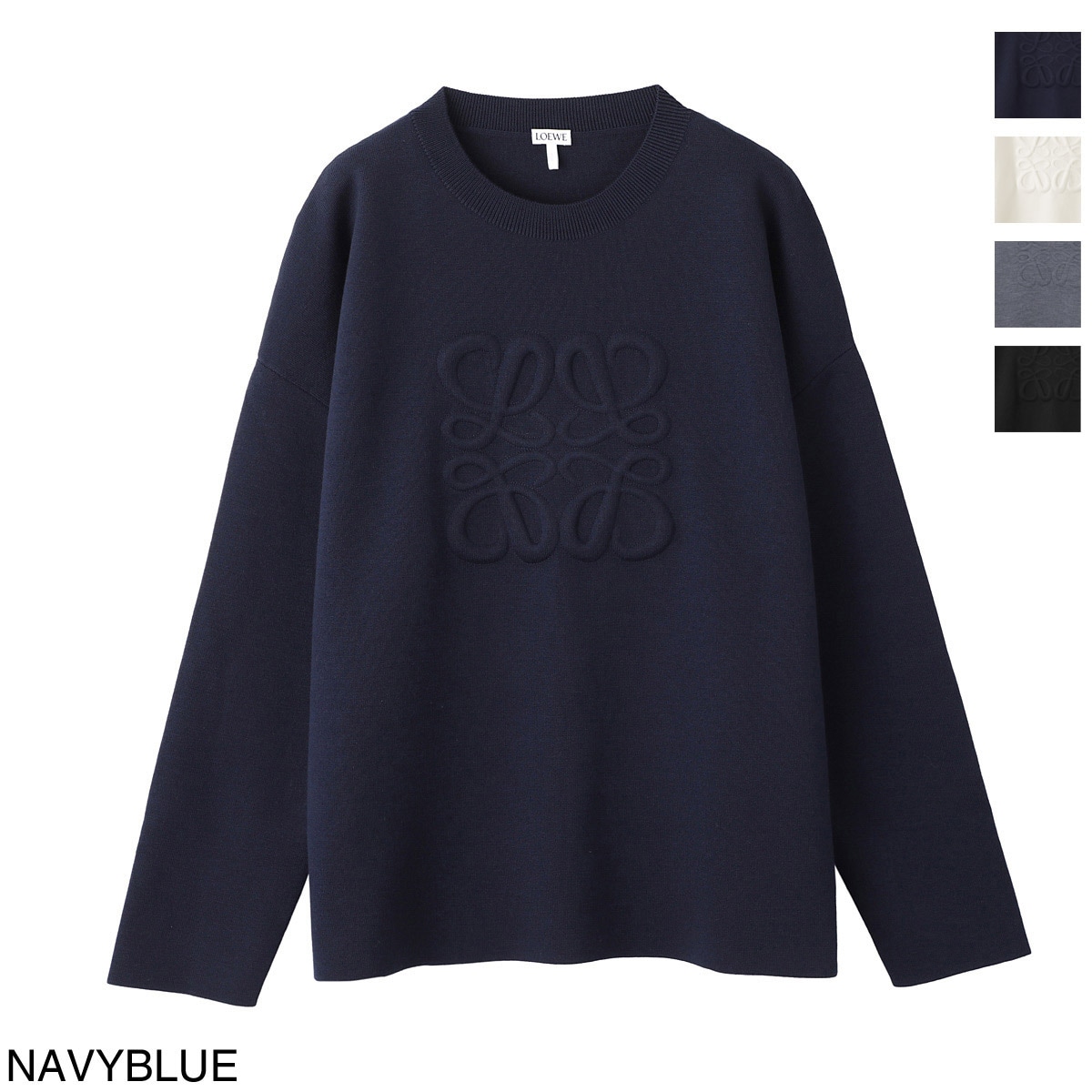 LOEWE ロエベ クルーネックニット/DEBOSSED ANAGRAM SWEATER メンズ