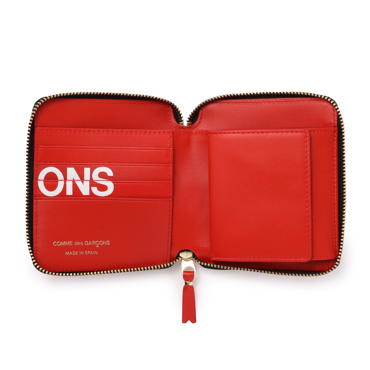 COMME des GARCONS コム デ ギャルソン 2つ折り財布 小銭入れ付き/Huge