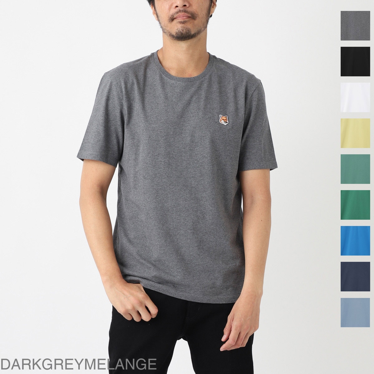 【アウトレット】『ネコポス対応(1点まで)』MAISON KITSUNE メゾンキツネ クルーネックTシャツ/FOX HEAD PATCH REGULAR TEE SHIRT メンズ
