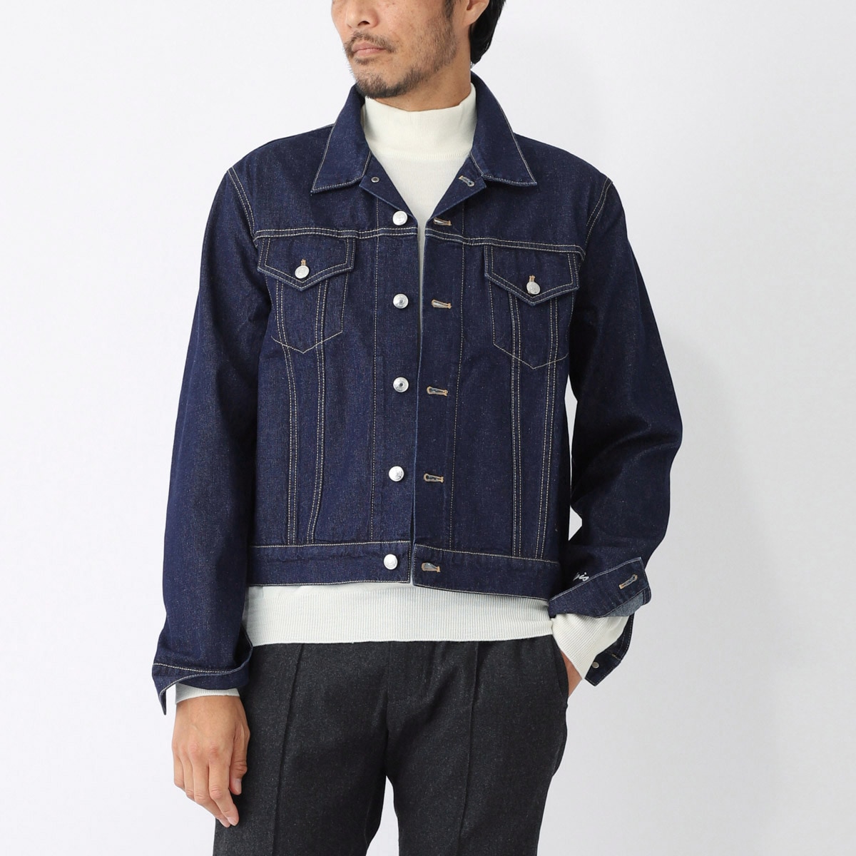 ★MAISON KITSUNE メゾンキツネ デニムジャケット MAISON KITSUNE メゾンキツネ デニムジャケット/TRUCKER DENIM