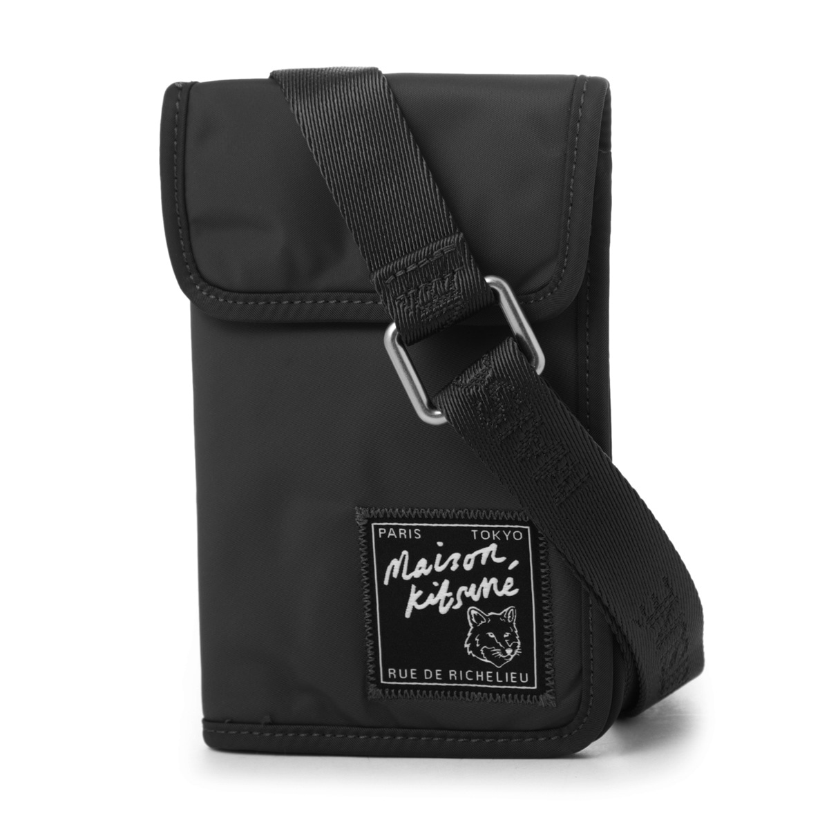 【アウトレット】MAISON KITSUNE メゾンキツネ ストラップ付き ポーチ/NYLON NECK POUCH メンズ