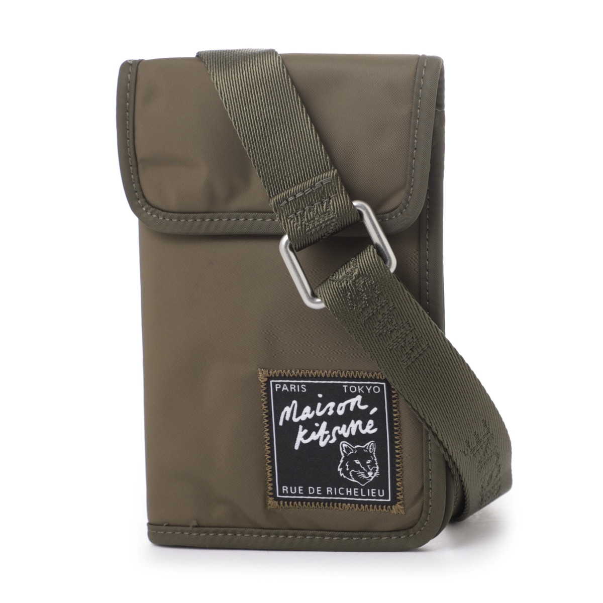 【アウトレット】MAISON KITSUNE メゾンキツネ ストラップ付き ポーチ/NYLON NECK POUCH メンズ