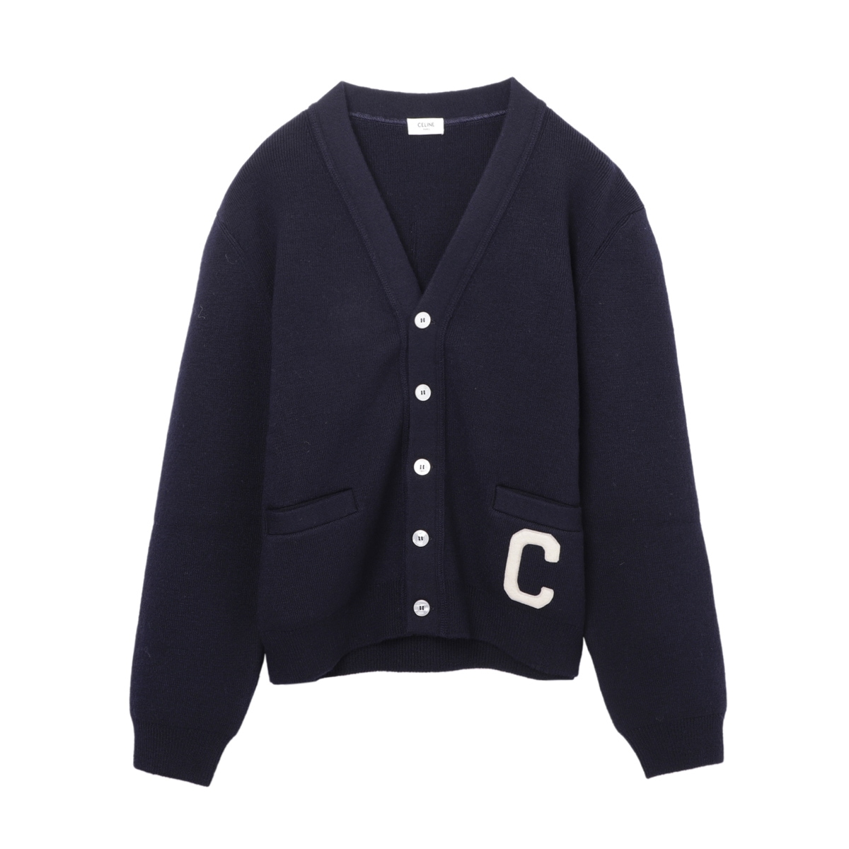 CELINE セリーヌ Vネック カーディガン/CELINE COLLEGE CARDIGAN メンズ