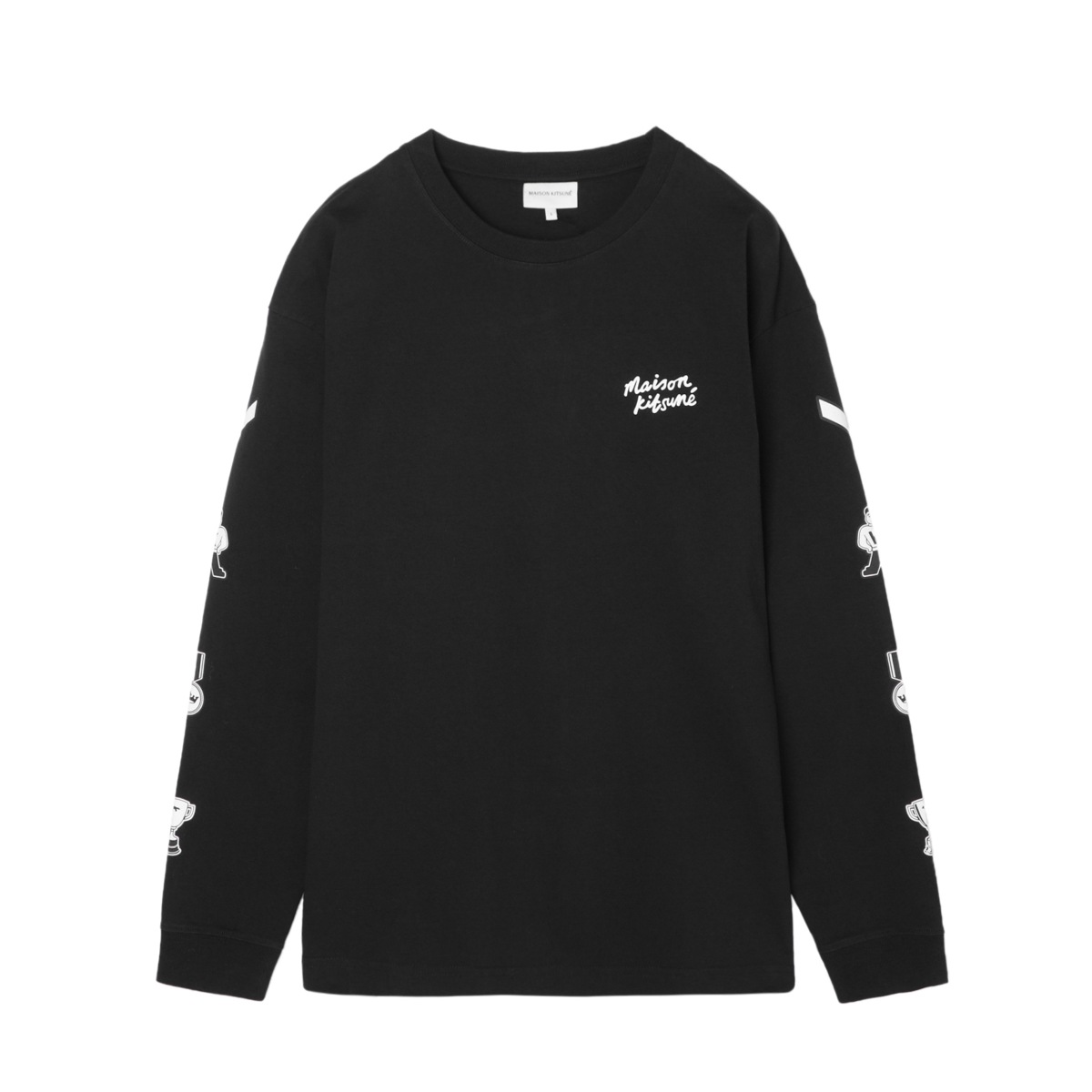 【タイムセール TOPS】MAISON KITSUNE メゾンキツネ クルーネック 長袖Tシャツ/PRIZES COMFORT LONG SLEEVE TEE-SHIRT メンズ