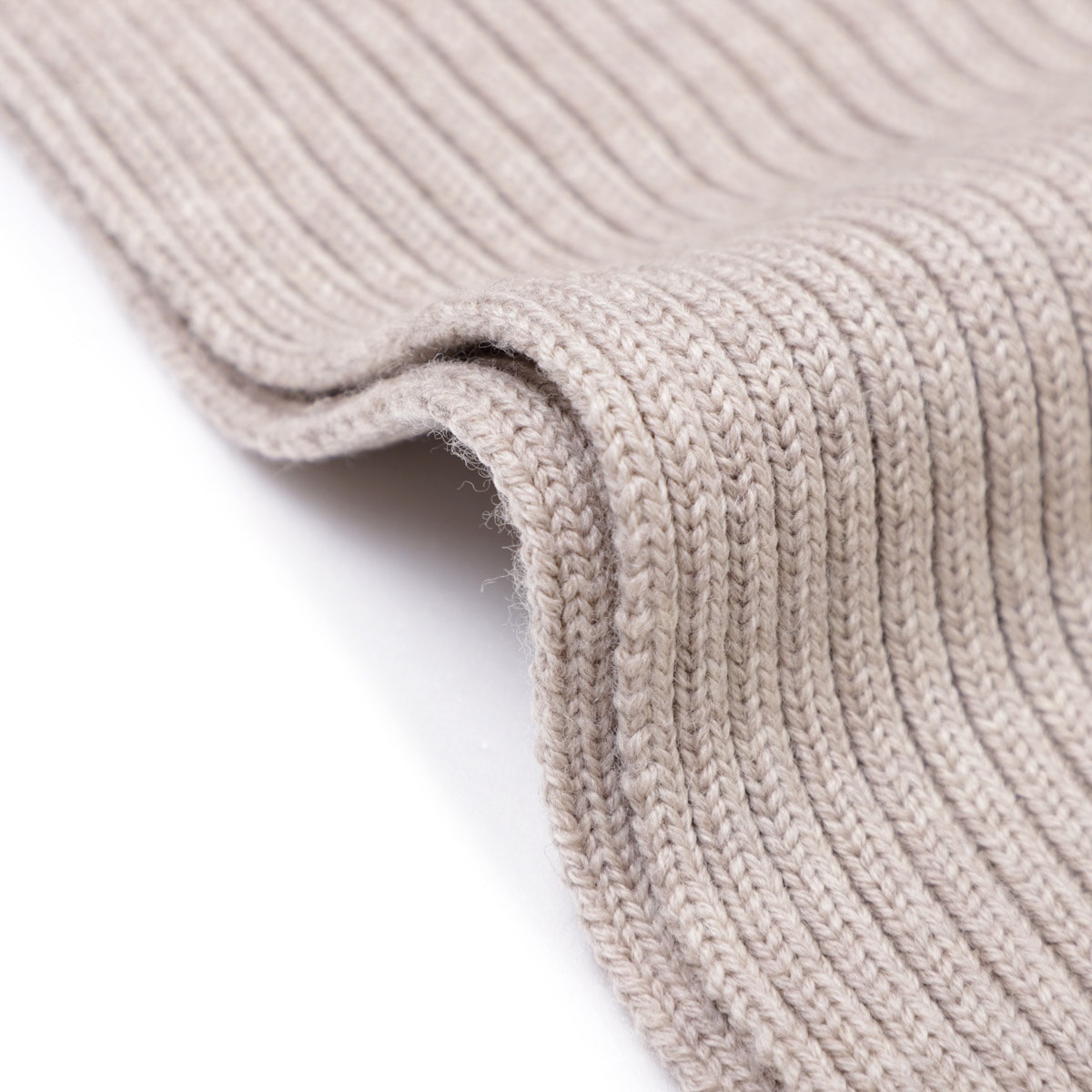 Loewe ベージュ リブ編みマフラー