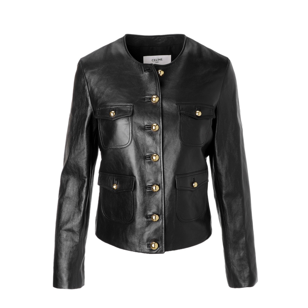 【アウトレット】CELINE セリーヌ レザージャケット/VESTE CARDIGAN 4 POCHES レディース
