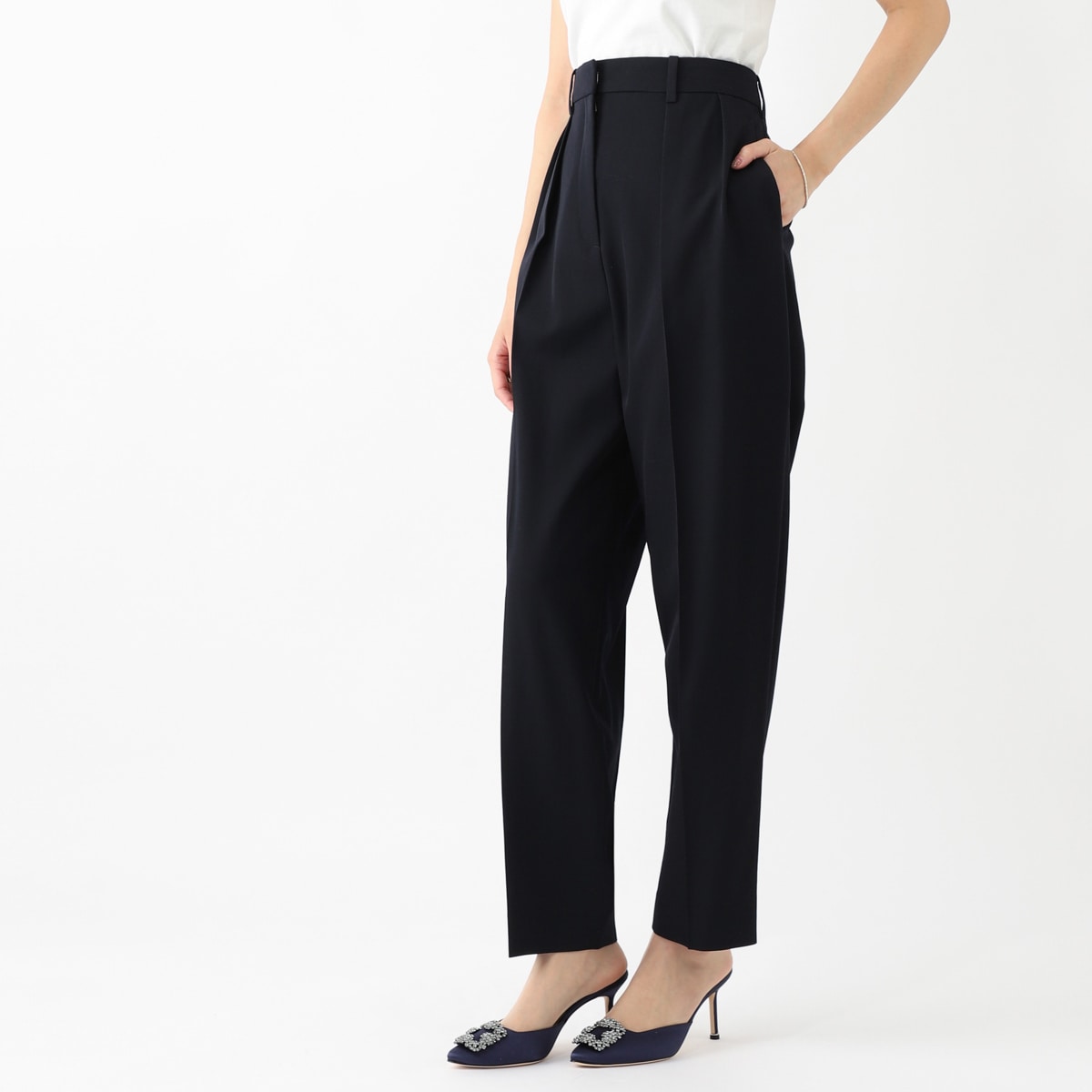 THE ROW ウールパンツ 7581-w2751 THE ROW ザ ロウ ウールパンツ/テーパードパンツ/CORBY PANT