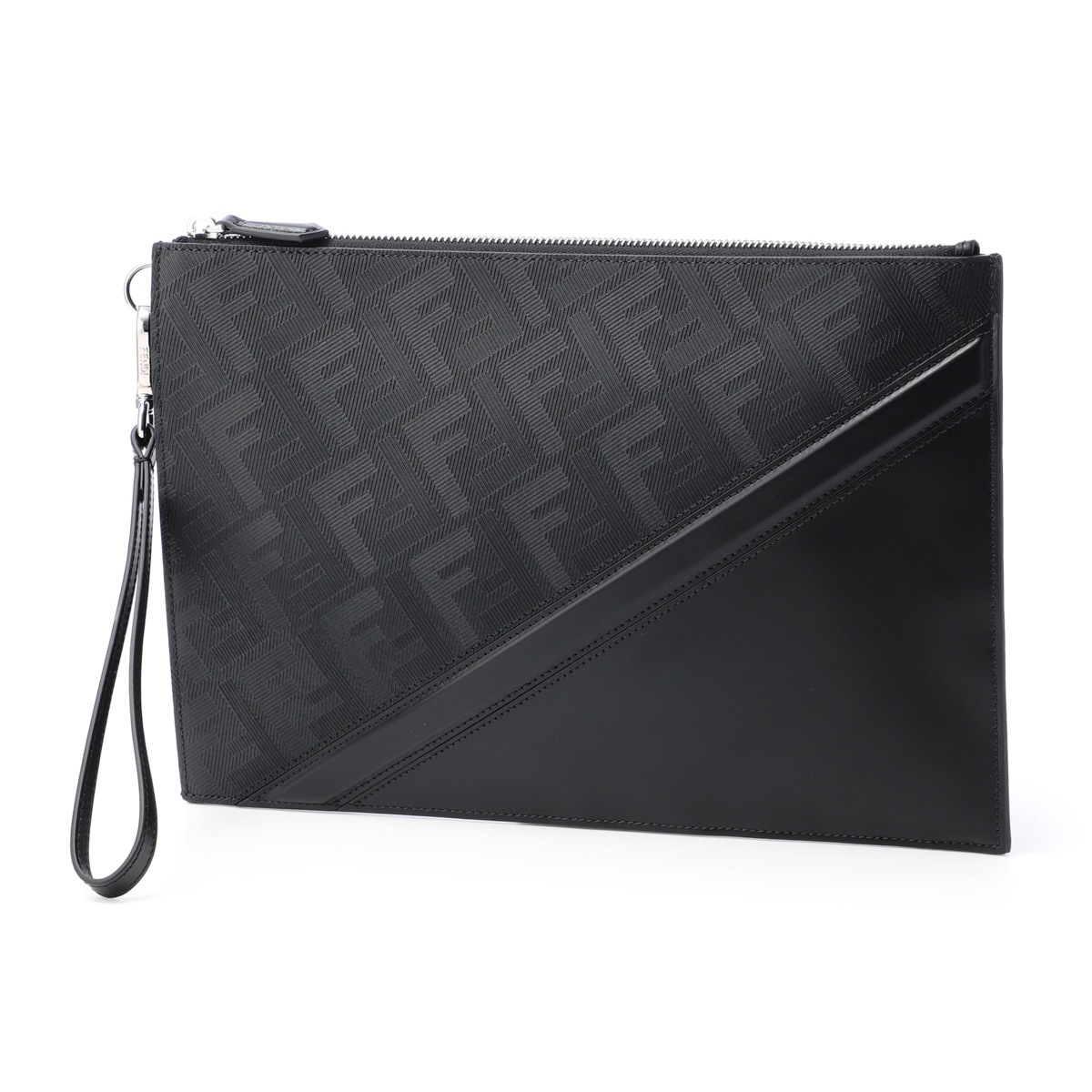 FENDI フェンディ クラッチバッグ/FENDI SHADOW DIAGONAL FLAT POUCH 