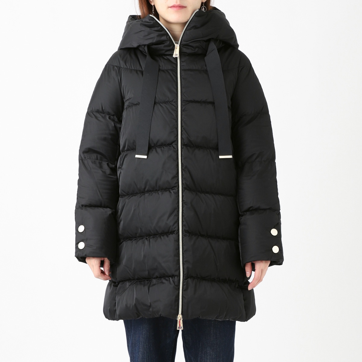 【極美品】Herno 42 Sサイズ　ブラック ブルゾン　MA-1 ジャケット ヘルノ / HERNO / MA-1型 ブルゾン / ファンクショナルワード