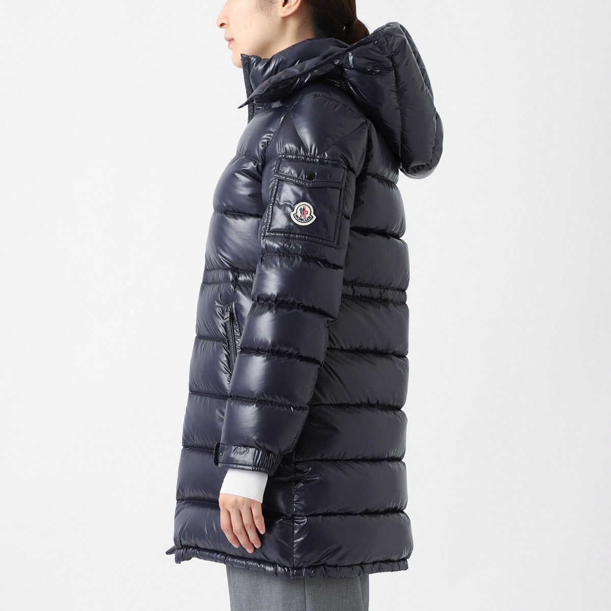 『極美品』MONCLER CAVETTAZ ダウンジャケット　ネイビー　S相当 MONCLER モンクレール A20914189585 68352 国内正規品 BREL