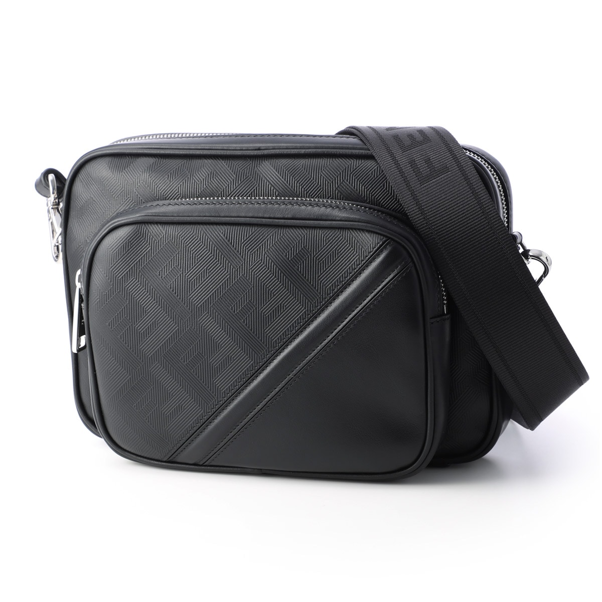 FENDI フェンディ ショルダーバッグ/FENDI SHADOW DIAGONAL DUO CAMERA CASE メンズ
