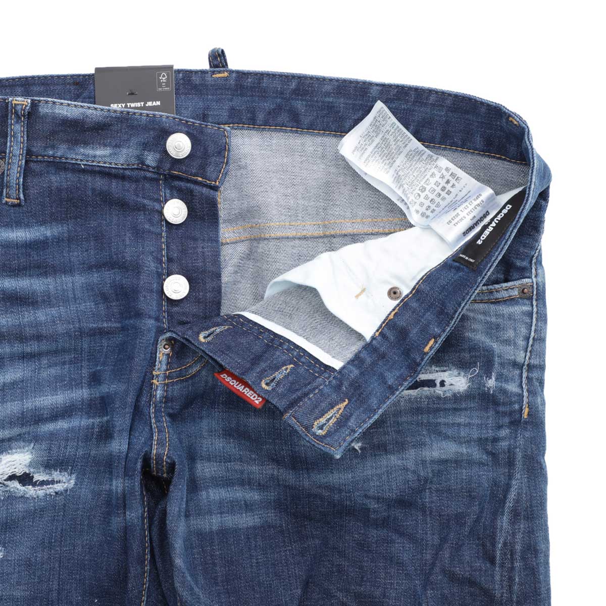 【アウトレット】DSQUARED2 ディースクエアード ボタンフライジーンズ/SEXY TWIST JEAN メンズ