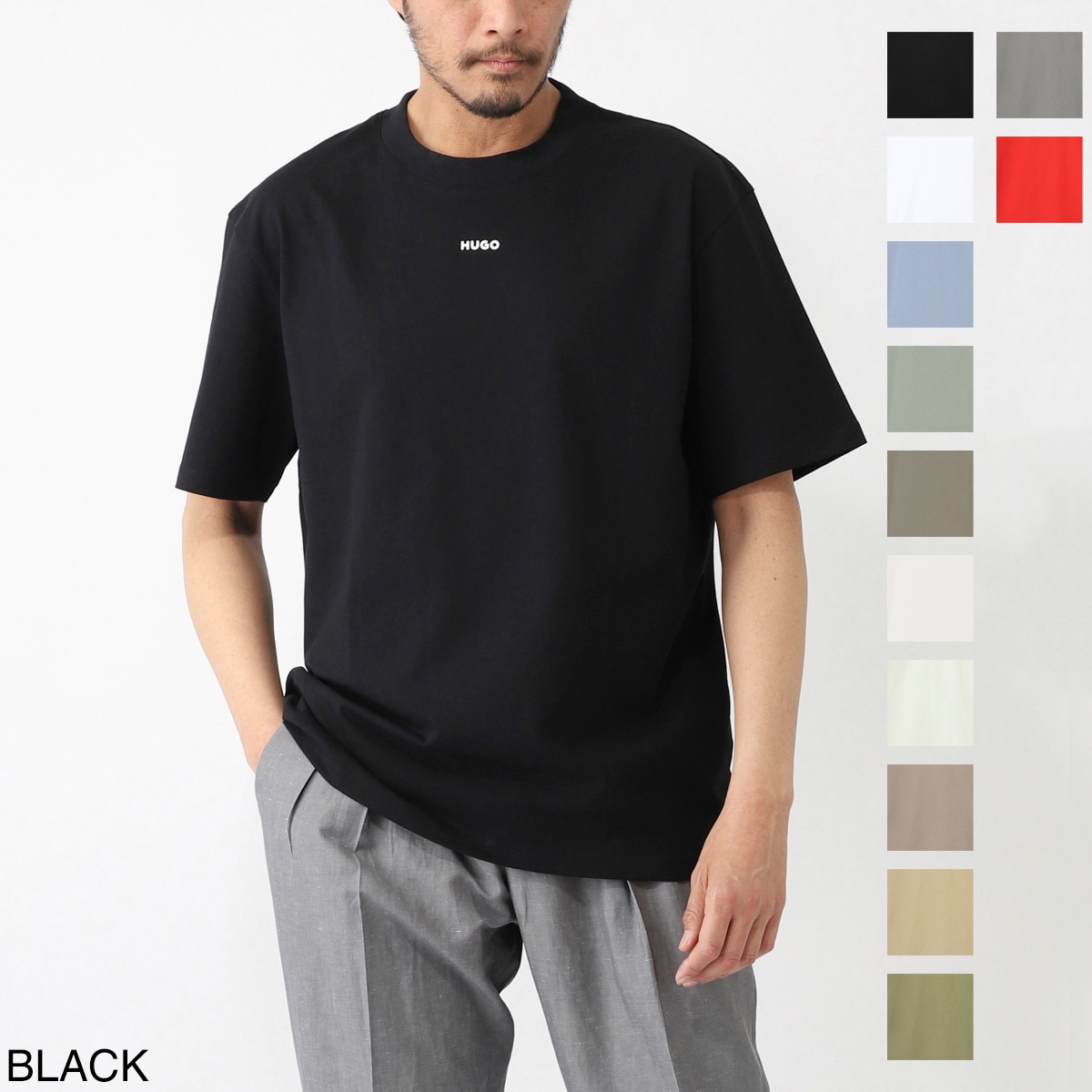 『ネコポス対応(1点まで)』HUGO HUGOBOSS ヒューゴヒューゴボス クルーネックTシャツ/DAPOLINO RELAXED FIT メンズ