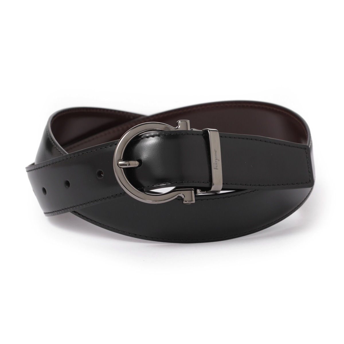 高級　フェラガモ　リバーシブルカーディガン　総柄　リバーシブル　金ボタン FERRAGAMO (Salvatore Ferragamo) フェラガモ リバーシブルベルト