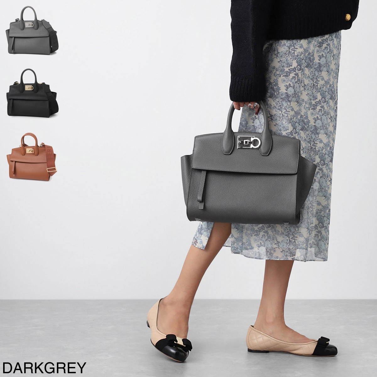 FERRAGAMO フェラガモ ハンドバッグ 2WAY/ショルダーバッグ/STUDIO SOFT SMALL レディース