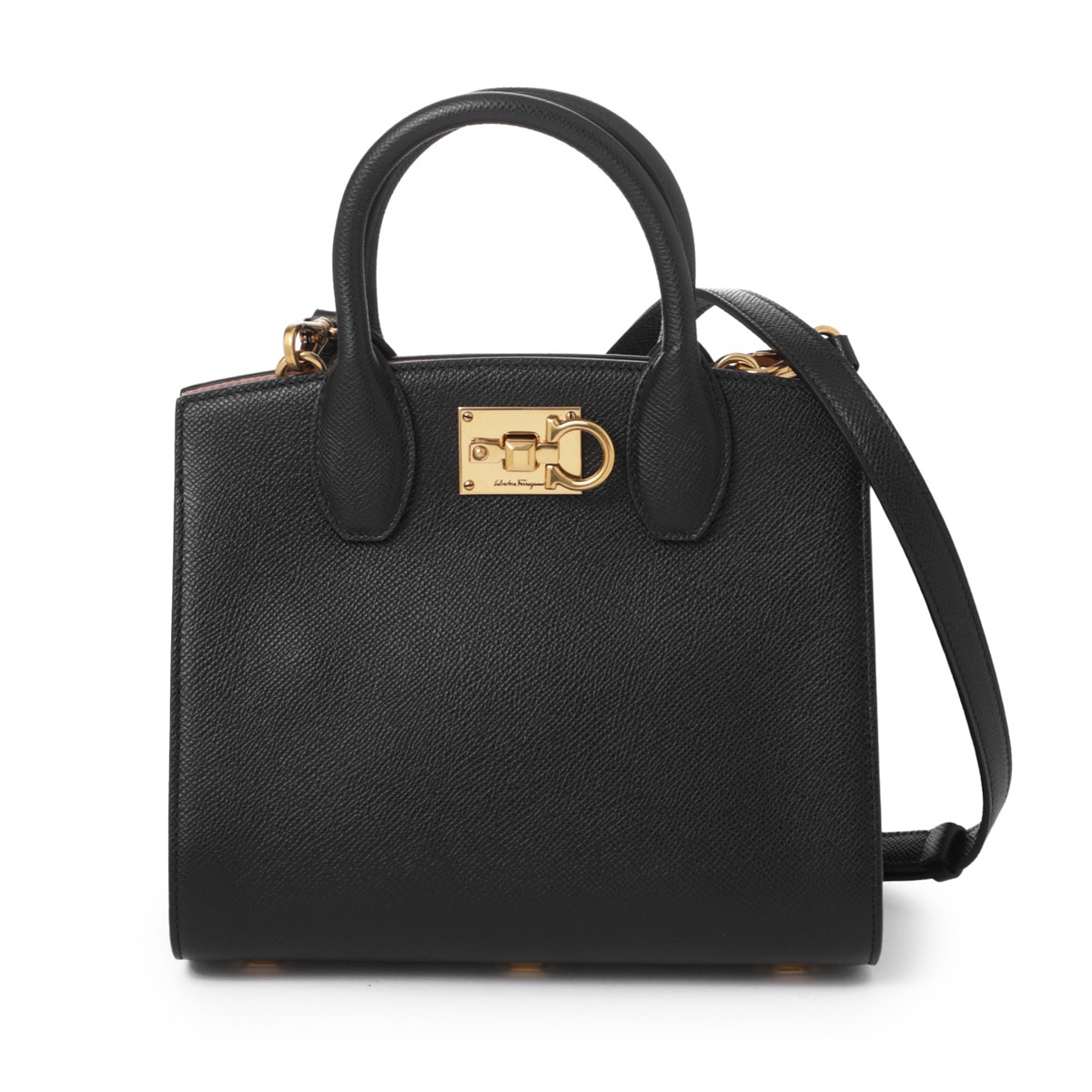 ☆送料関税込☆FERRAGAMO STUDIO BOX ロゴ トートバッグ☆超人気 Ferragamo Studio Box ハンドバッグ M | グレー | FARFETCH JP