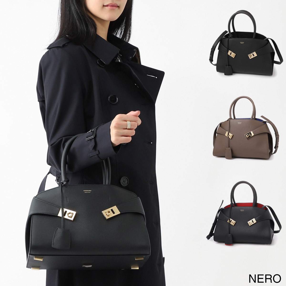 FERRAGAMO フェラガモ HUG ハンドバッグ 関税送料無料 Hug ハンドバッグ(M) - ウィメンズ | Ferragamo