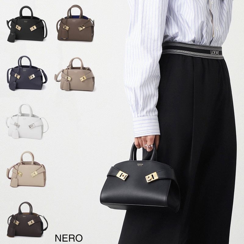 FERRAGAMO フェラガモ ハンドバッグ 2WAY/ショルダーバッグ/HUG MINI ハグ レディース