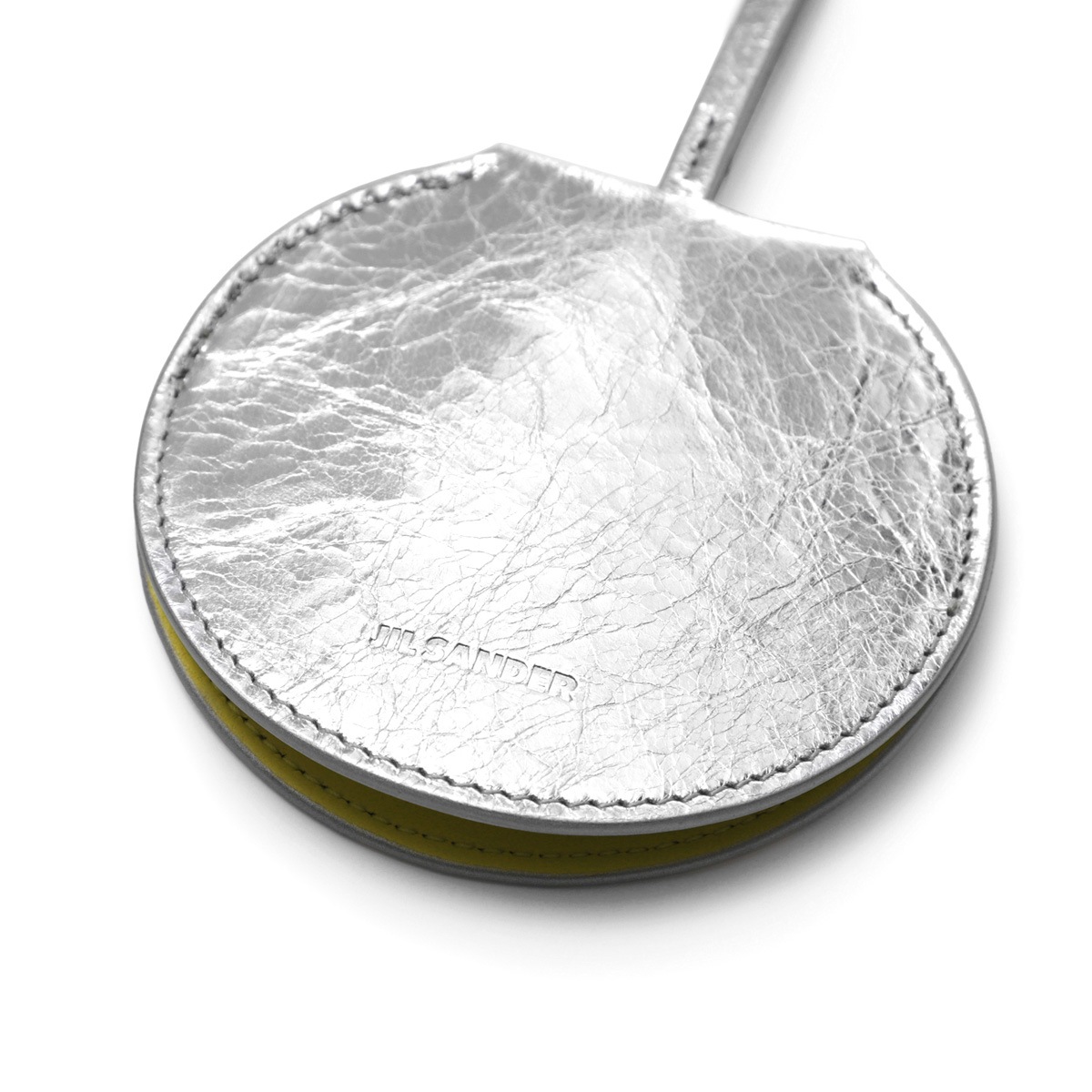 JIL SANDER ジルサンダー ストラップ付き キーリング/バッグチャームシルバー/ROUND KEY CASE レディース