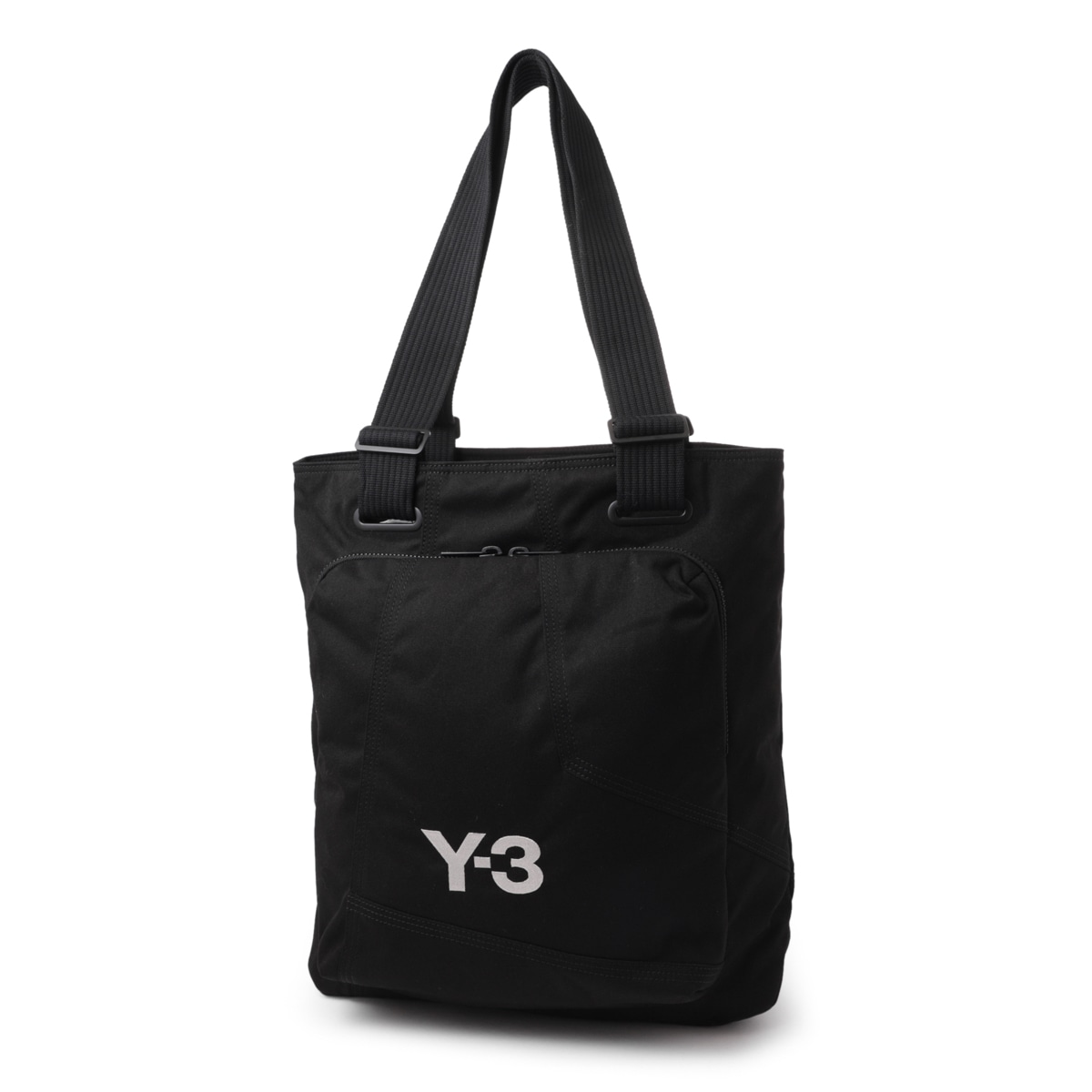 未使用・タグ付　Y-3 レザートートバッグ　スクエアロゴラベル A4可　黒 ワイスリー Y-3 バッグ トートバッグ IJ9894 Y-3 UT TOTE BLACK