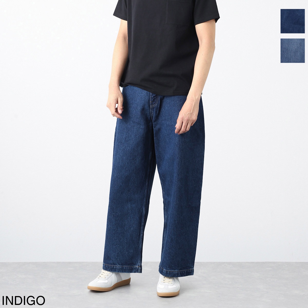 スタジオニコルソン　STUDIO NICHOLSON ワイド　デニム　新品 STUDIO NICHOLSON スタジオ ニコルソン ジップフライジーンズ/ワイド