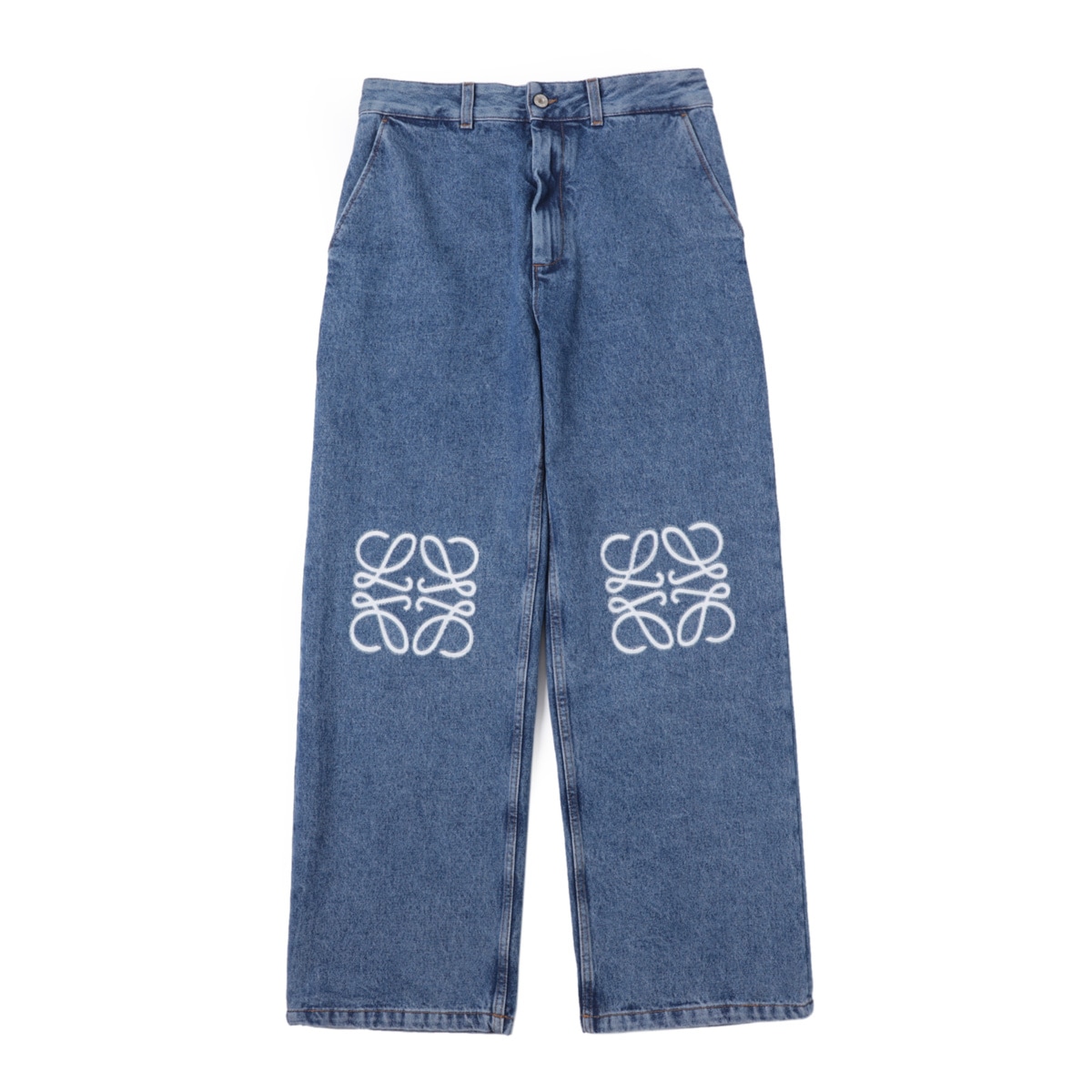 【アウトレット】【ラスト1点】LOEWE ロエベ ジップフライジーンズ/バギージーンズ/ANAGRAM BAGGY JEANS レディース