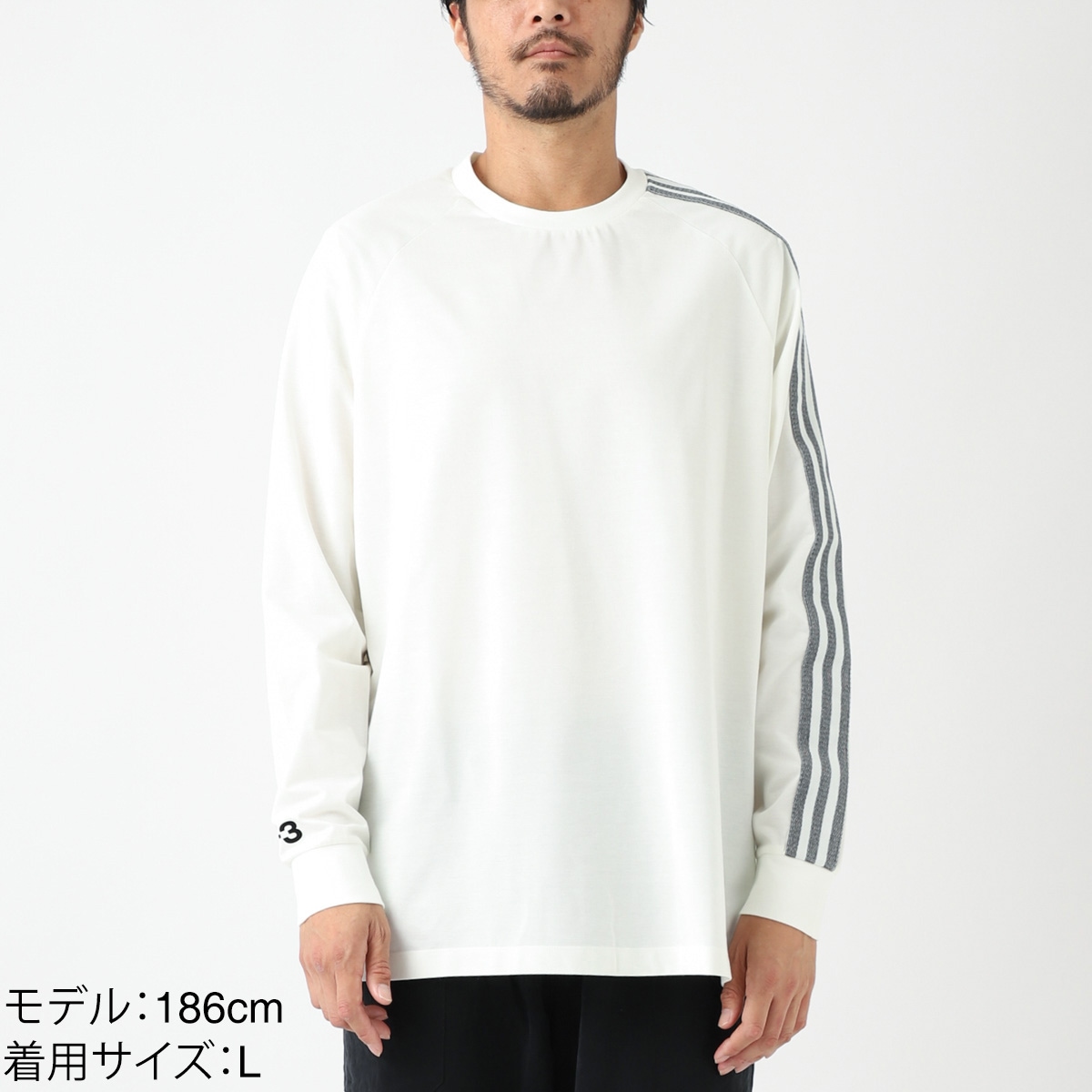 2万円均一】Y-3 ワイスリー クルーネック 長袖Tシャツ/3S LS