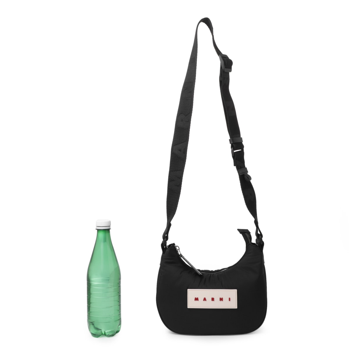 MARNI(マルニ) HOBO STRAP SMALL [正規品/関税込] ブラック ナッパ製 スモール ホーボーバッグ | Marni