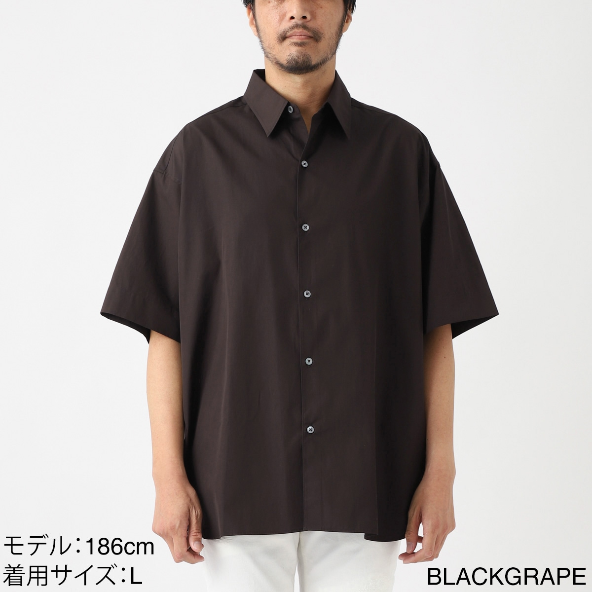STUDIO NICHOLSON ブラック 半袖シャツ サイズ0 STUDIO NICHOLSON ブラック 半袖シャツ サイズ0