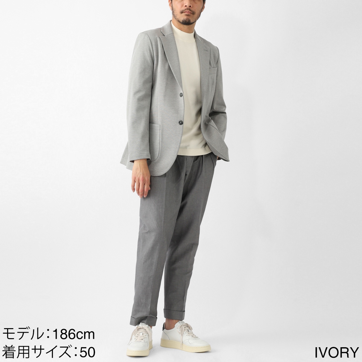 Gran Sasso グランサッソ モックネック半袖ニット/LUPETTO M/M 12G【大きいサイズあり】 メンズ