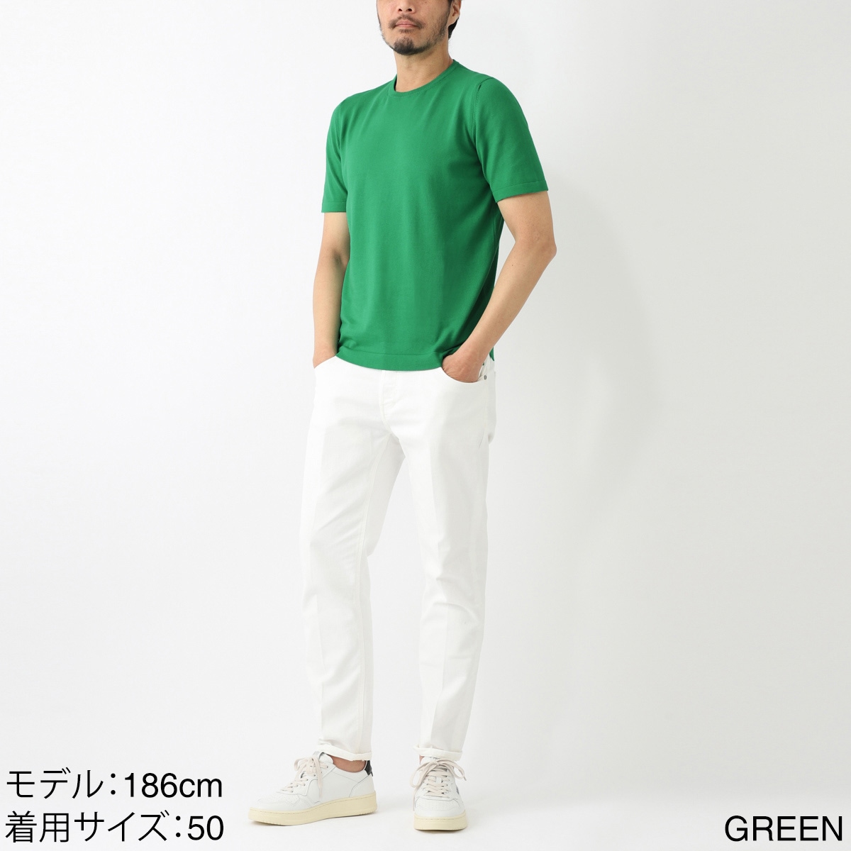 Gran Sasso グランサッソ クルーネック半袖ニット/PARICOLLO M/M 12G【大きいサイズあり】 メンズ