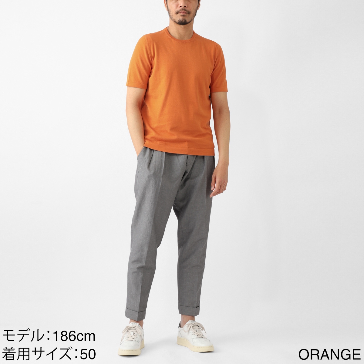 Gran Sasso グランサッソ クルーネック半袖ニット/PARICOLLO M/M 12G